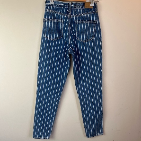 American Eagle Retro High Waisted Mom Jean Striped 00 - Picture 3 of 5